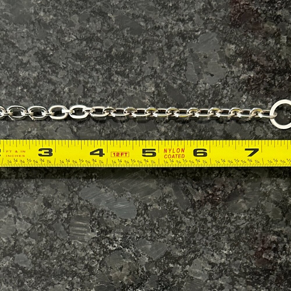 ️Gucci Trademark Logo Round 925 Sterling Silver Charm Bracelet - Picture 4 of 4